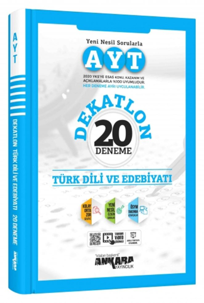 AYT Dekatlon Türk Dili ve Edebiyatı 20 Deneme Ankara Yayıncılık Fenomen Fotokopi - YKS - KPSS - ALES