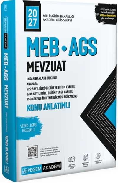 MEB AGS Mevzuat Konu Anlatımlı Pegem Yayınları Fenomen Fotokopi - YKS - KPSS - ALES