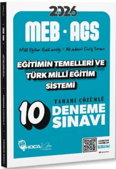 2026 MEB AGS Eğitimin Temelleri ve Türk Milli Eğitim Sistemi 10 Deneme Hoca Kafası Fenomen Fotokopi - YKS - KPSS - ALES