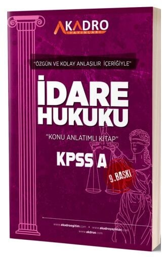 A Kadro Yayınları KPSS A Grubu İdare Hukuku Konu Anlatımlı Fenomen Fotokopi - YKS - KPSS - ALES