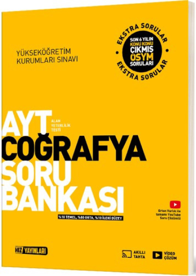 AYT Coğrafya Soru Bankası Hız Yayınları