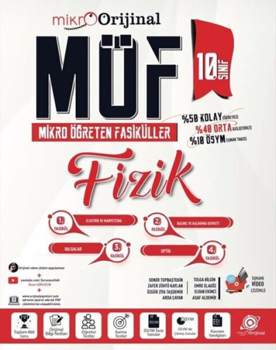 Mikro 10. Sınıf Fizik MÖF Mikro Öğreten Fasiküller Orijinal Yayınları