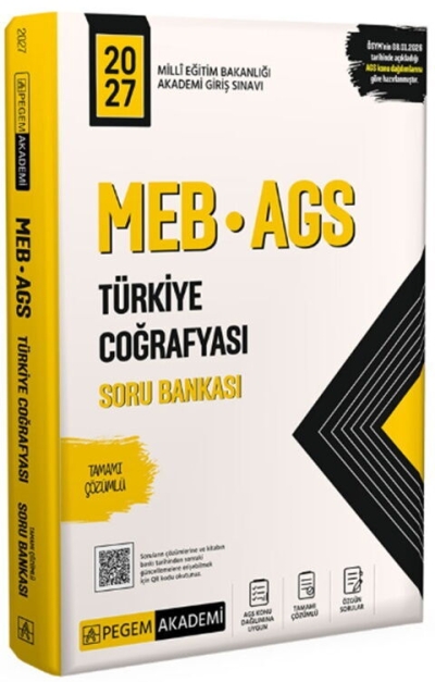 MEB AGS Türkiye Coğrafyası Soru Bankası Pegem Yayınları Fenomen Fotokopi - YKS - KPSS - ALES