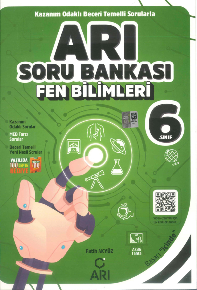 6. Sınıf Fen Bilimleri Soru Bankası Arı Yayınları Fenomen Fotokopi - YKS - KPSS - ALES