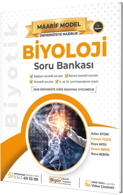 2028 Üniversiteye Hazırlık Biyoloji Maarif Model Soru Bankası Biyotik Yayınları Fenomen Fotokopi - YKS - KPSS - ALES