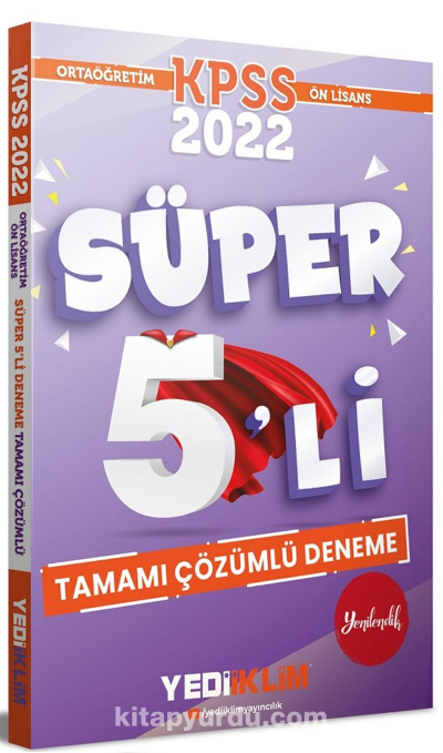 KPSS Ortaöğretim Ön Lisans Genel Yetenek Genel Kültür Tamamı Çözümlü Süper 5 li Deneme