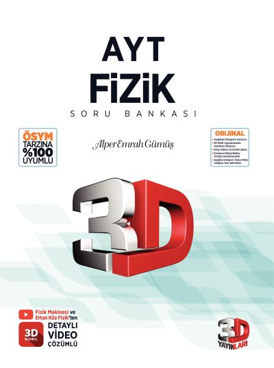 3D AYT Fizik Soru Bankası Fenomen Fotokopi - YKS - KPSS - ALES