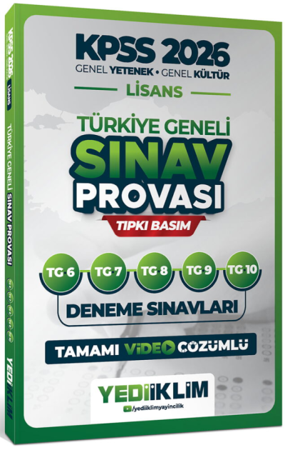 2026 KPSS Genel Yetenek Genel Kültür Lisans Türkiye Geneli Sınav Provası 5 Deneme Çözümlü (6-7-8-9-10) Yediiklim Yayınları Fenomen Fotokopi - YKS - KPSS - ALES