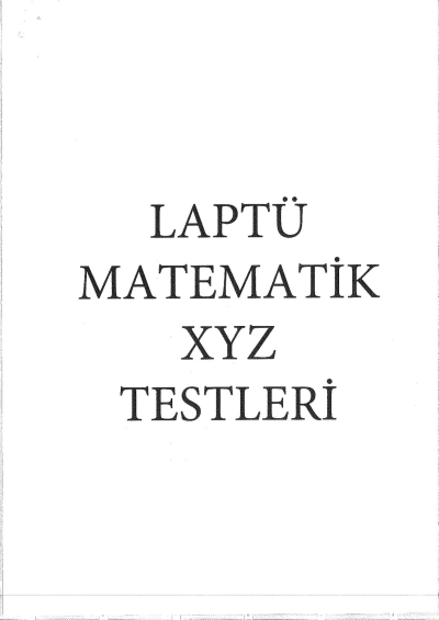 Laptü Matematik XYZ Testleri Fenomen Fotokopi - YKS - KPSS - ALES