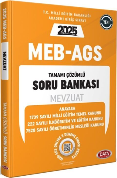 2025 MEB AGS Mevzuat Anayasa Soru Bankası Çözümlü Data Yayınları