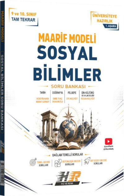 TYT Sosyal Bilimler Maarif Modeli Soru Bankası Hız ve Renk Yayınları Fenomen Fotokopi - YKS - KPSS - ALES