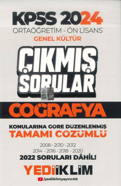 COĞRAFYA KONULARINA GÖRE DÜZENLENMİŞ 2008-2022 ÇIKMIŞ SORULAR TAMAMI ÇÖZÜMLÜ Fenomen Fotokopi - YKS - KPSS - ALES