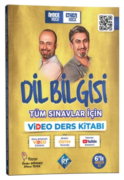 Önder Hoca & Ethem Hoca Tüm Sınavlar İçin Dil Bilgisi Video Ders Kitabı KR Akademi Yayınları Fenomen Fotokopi - YKS - KPSS - ALES