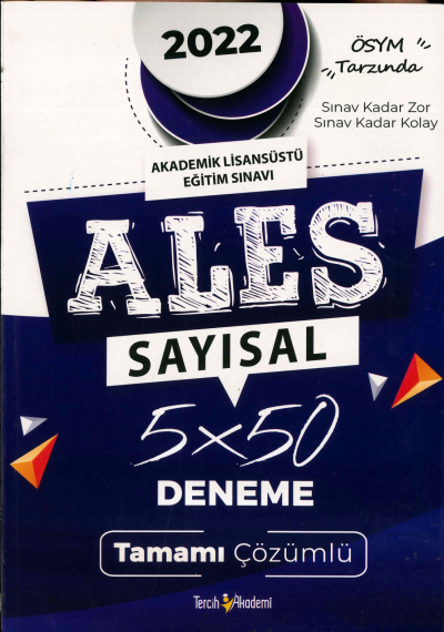 ALES SAYISAL 5x50 DENEME TAMAMI ÇÖZÜMLÜ