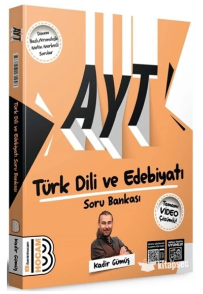 AYT Türk Dili ve Edebiyatı Soru Bankası Video Çözümlü Benim Hocam Yayınları Fenomen Fotokopi - YKS - KPSS - ALES