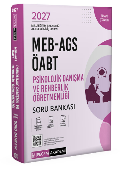 2027 ÖABT MEB-AGS Psikolojik Danışma ve Rehberlik Soru Bankası Çözümlü Pegem Akademi Yayınları Fenomen Fotokopi - YKS - KPSS - ALES