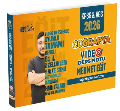 2026 MEB AGS KPSS Coğrafya Video Ders Notları Mehmet Eğit Fenomen Fotokopi - YKS - KPSS - ALES