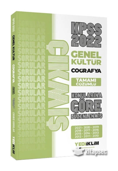 2022 KPSS Coğrafya Konularına Göre Tamamı Çözümlü Çıkmış Sorular (Son 12 Yıl)