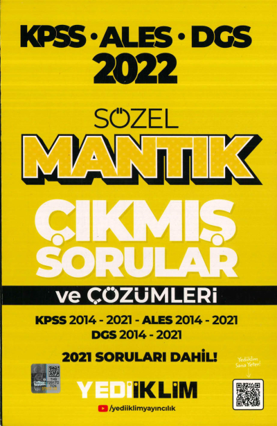 KPSS ALES DGS SÖZEL MANTIK 2014-2021 ÇÖZÜMLÜ ÇIKMIŞ SORULAR Fenomen Fotokopi - YKS - KPSS - ALES