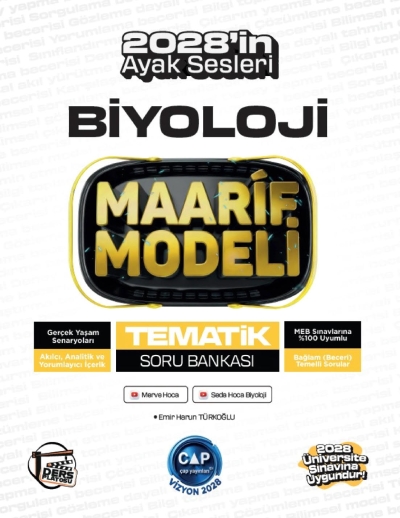 2028 Üniversiteye Hazırlık Biyoloji Ders Platosu Maarif Modeli Tematik Soru Bankası Çap Yayınları