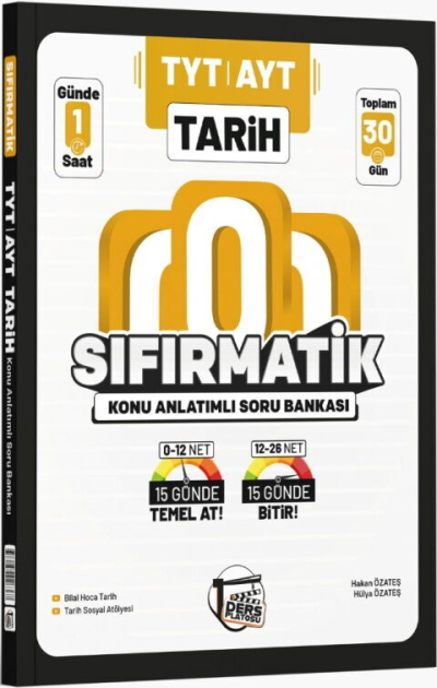 TYT AYT Tarih Sıfırmatik Konu Anlatımlı Soru Bankası Ders Platosu Fenomen Fotokopi - YKS - KPSS - ALES