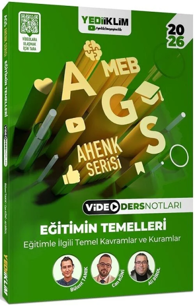 2026 MEB-AGS Eğitimin Temelleri Video Ders Notları Ahenk Serisi Yediiklim Yayınları Fenomen Fotokopi - YKS - KPSS - ALES