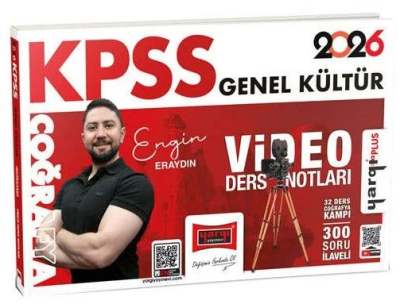 2026 KPSS Genel Kültür Coğrafya Video Ders Notları (Engin Eraydın) Yargı Yayınları Fenomen Fotokopi - YKS - KPSS - ALES