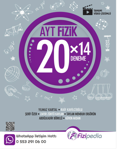 AYT Fizik 20 x 14 Deneme Fizipedia Yayınları Fenomen Fotokopi - YKS - KPSS - ALES