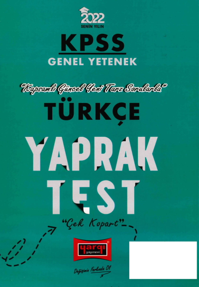 TÜRKÇE YAPRAK TEST Fenomen Fotokopi - YKS - KPSS - ALES