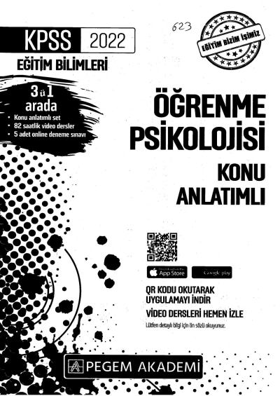 2022 KPSS Eğitim Bilimleri ÖĞRENME PSİKOLOJİSİ KONU ANLATIM Fenomen Fotokopi - YKS - KPSS - ALES