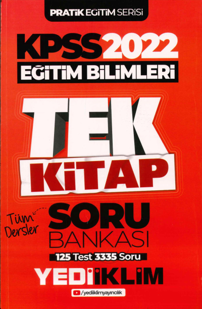 PRATİK EĞİTİM SERİSİ EĞİTİM BİL. TÜM DERSLER TEK KİTAP SORU BANKASI 3335 SORU