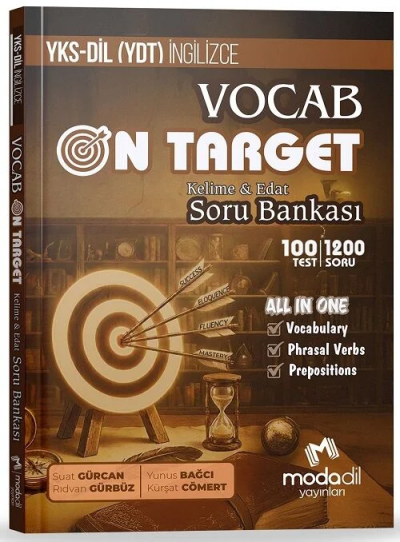 YKSDİL İngilizce VOCAB ON TARGET Kelime ve Edat Soru Bankası Modadil Yayınları Fenomen Fotokopi - YKS - KPSS - ALES