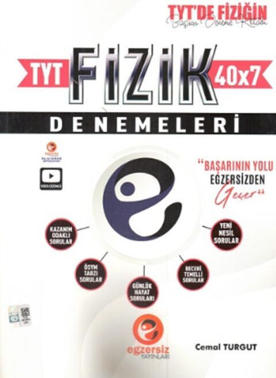 TYT Fizik 40 x 7 Denemeleri Egzersiz Yayınları Fenomen Fotokopi - YKS - KPSS - ALES