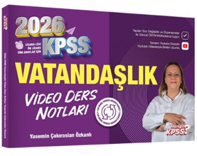 2026 KPSS Vatandaşlık Video Ders Notları Tüm Adaylar İçin Yasemin Özkanlı Hangi KPSS Fenomen Fotokopi - YKS - KPSS - ALES
