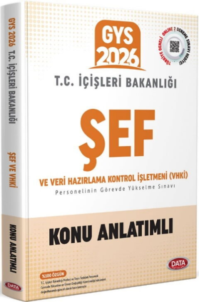 2026 T.C. İçişleri Bakanlığı Şef ve VHKİ GYS Konu Anlatımlı Data Yayınları Fenomen Fotokopi - YKS - KPSS - ALES