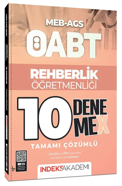 2025 ÖABT MEB-AGS Rehberlik Öğretmenliği 10 DenemeX Çözümlü İndeks Akademi Yayıncılık Fenomen Fotokopi - YKS - KPSS - ALES