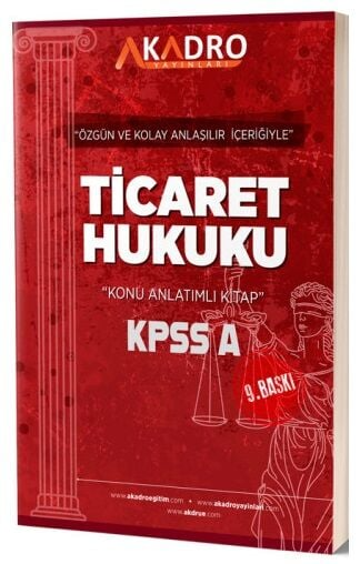 A Kadro Yayınları KPSS A Grubu Ticaret Hukuku Konu Anlatımlı Fenomen Fotokopi - YKS - KPSS - ALES