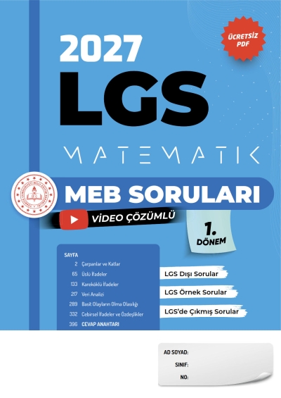 2027 LGS Matematik MEB Soruları 1. Dönem Fenomen Fotokopi - YKS - KPSS - ALES