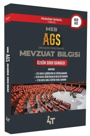 2025 MEB AGS Mevzuat Bilgisi Özgün Soru Bankası 4T Yayınları Fenomen Fotokopi - YKS - KPSS - ALES