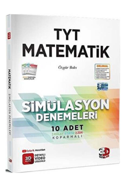 2026 TYT Matematik Simülasyon Denemeleri Detaylı Video Çözümlü 3D Yayınları Fenomen Fotokopi - YKS - KPSS - ALES