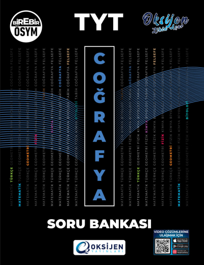 TYT Coğrafya Soru Bankası Oksijen Yayınları Fenomen Fotokopi - YKS - KPSS - ALES