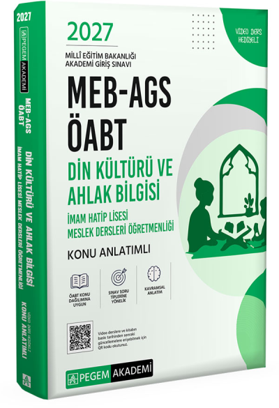 2027 MEB-AGS ÖABT Din Kültürü ve Ahlak Bilgisi Öğretmenliği Konu Anlatımlı Pegem Akademi Yayıncılık Fenomen Fotokopi - YKS - KPSS - ALES
