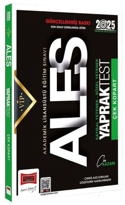 2025 ALES Vip Sayısal-Sözel Yetenek Çek Kopart Yaprak Test Yargı Yayınları Fenomen Fotokopi - YKS - KPSS - ALES