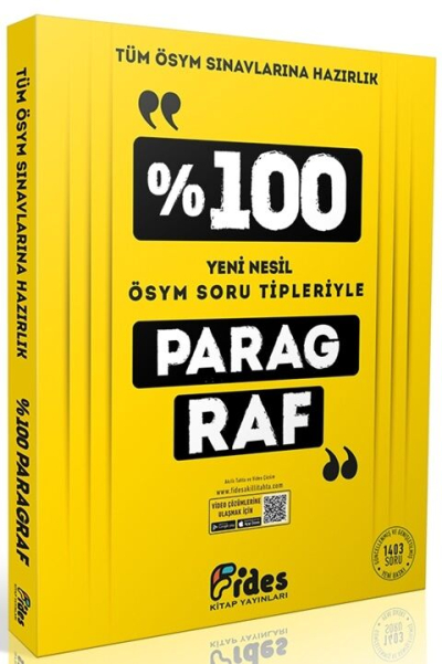 % 100 ÖSYM Soru Tipleriyle Paragraf Fides Yayınları Fenomen Fotokopi - YKS - KPSS - ALES