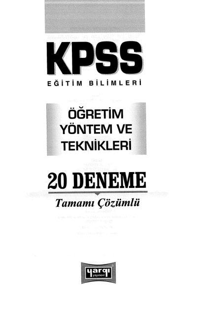ÖYT SINIF PROGRAM 20Lİ DENEME Fenomen Fotokopi - YKS - KPSS - ALES