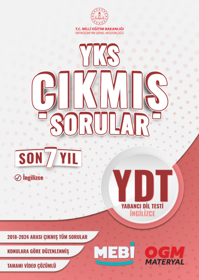 YDT Çıkmış Sorular Son 7 Yıl 2018-2024 MEBİ Fenomen Fotokopi - YKS - KPSS - ALES