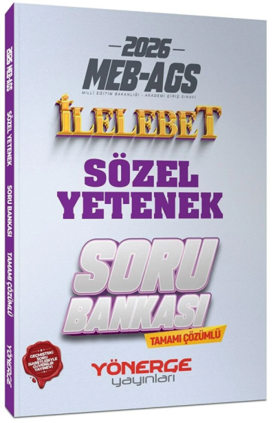 2026 MEB-AGS Sözel Yetenek İlelebet Soru Bankası Çözümlü Yönerge Yayınları Fenomen Fotokopi - YKS - KPSS - ALES