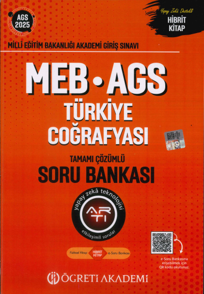 2025 MEB-AGS Türkiye Coğrafyası Soru Bankası Çözümlü Öğreti Akademi Fenomen Fotokopi - YKS - KPSS - ALES
