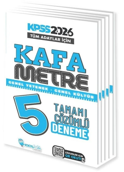 2026 KPSS Genel Yetenek Genel Kültür Kafametre 5 Deneme Çözümlü Hoca Kafası Yayınları Fenomen Fotokopi - YKS - KPSS - ALES