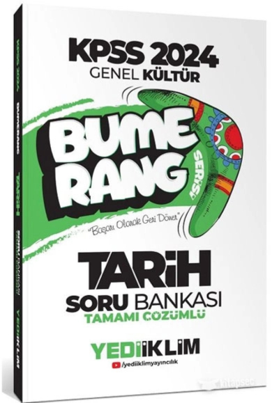 2024 KPSS Tarih Bumerang Soru Bankası Çözümlü Yediiklim Yayınları Fenomen Fotokopi - YKS - KPSS - ALES